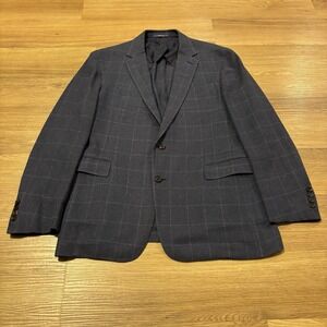 Ralph Lauren Purple Label Sport Coat 40R Silk/Cotton Windowpane Jacket Blazer